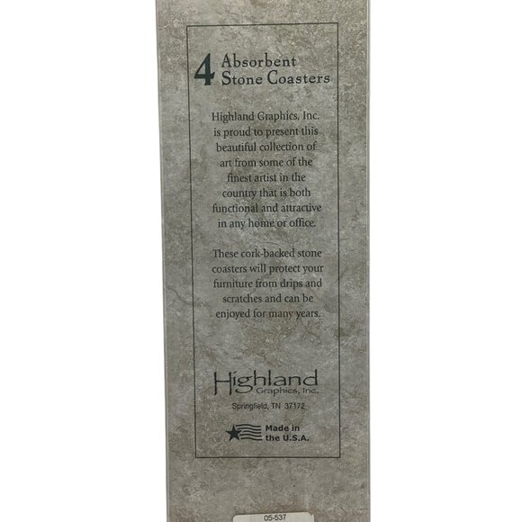 Flip Flop Summer Vacation Stone Coasters Highland Graphics Absorbent USA NEW - Picture 4 of 5